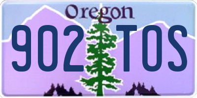 OR license plate 902TOS