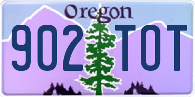 OR license plate 902TOT
