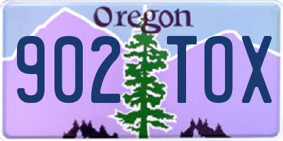 OR license plate 902TOX