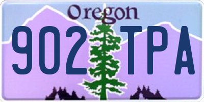 OR license plate 902TPA