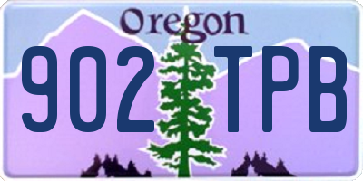 OR license plate 902TPB