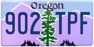 OR license plate 902TPF