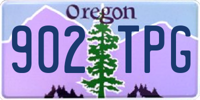 OR license plate 902TPG