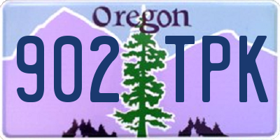 OR license plate 902TPK