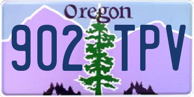 OR license plate 902TPV