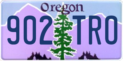 OR license plate 902TRO