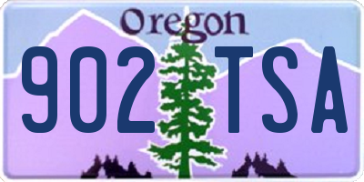 OR license plate 902TSA