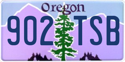 OR license plate 902TSB