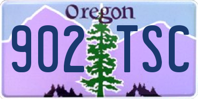 OR license plate 902TSC