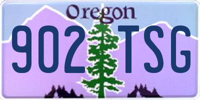 OR license plate 902TSG