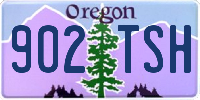 OR license plate 902TSH