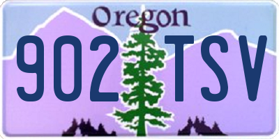 OR license plate 902TSV