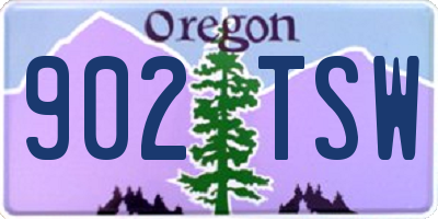 OR license plate 902TSW