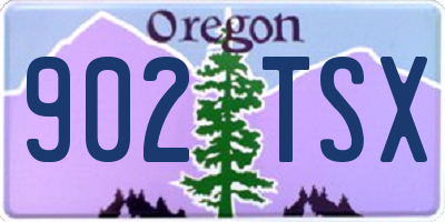OR license plate 902TSX