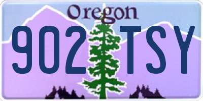 OR license plate 902TSY