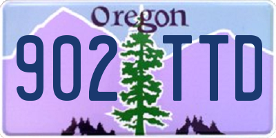 OR license plate 902TTD