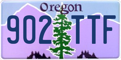 OR license plate 902TTF
