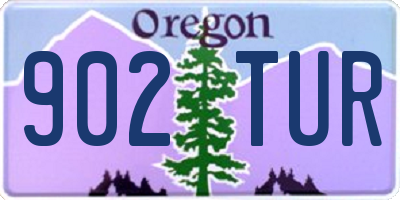 OR license plate 902TUR