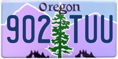 OR license plate 902TUU