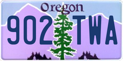 OR license plate 902TWA