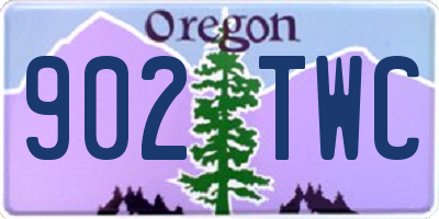 OR license plate 902TWC