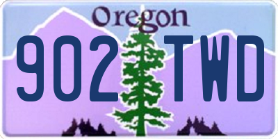 OR license plate 902TWD