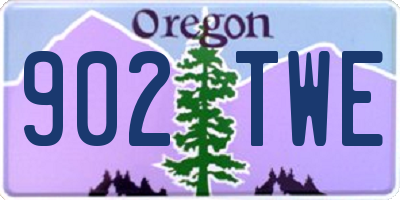 OR license plate 902TWE