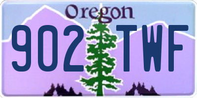 OR license plate 902TWF