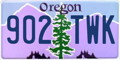 OR license plate 902TWK