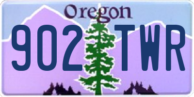 OR license plate 902TWR
