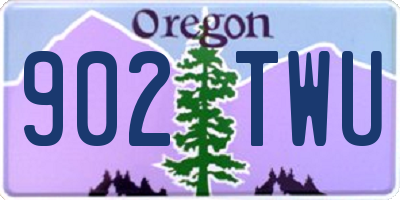 OR license plate 902TWU