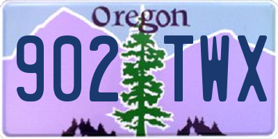 OR license plate 902TWX