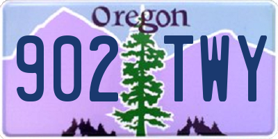 OR license plate 902TWY