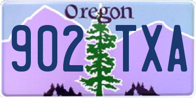 OR license plate 902TXA