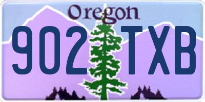 OR license plate 902TXB