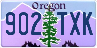 OR license plate 902TXK