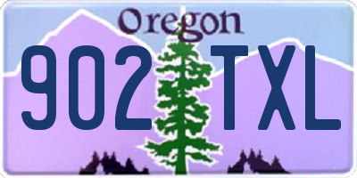 OR license plate 902TXL