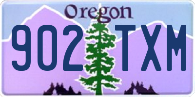 OR license plate 902TXM