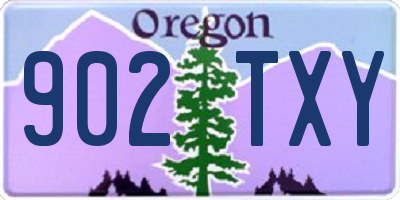 OR license plate 902TXY
