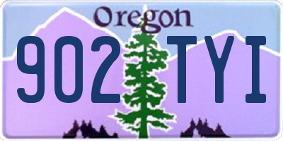 OR license plate 902TYI