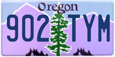 OR license plate 902TYM