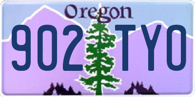 OR license plate 902TYO