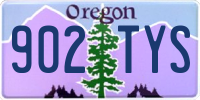 OR license plate 902TYS