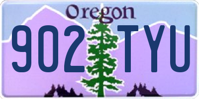 OR license plate 902TYU