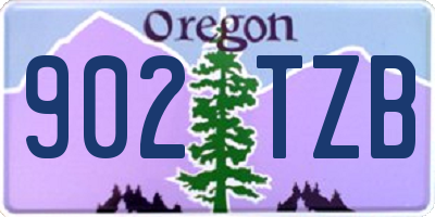 OR license plate 902TZB