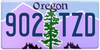 OR license plate 902TZD