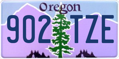 OR license plate 902TZE