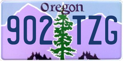 OR license plate 902TZG