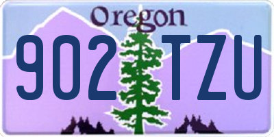 OR license plate 902TZU