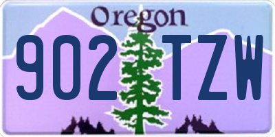 OR license plate 902TZW